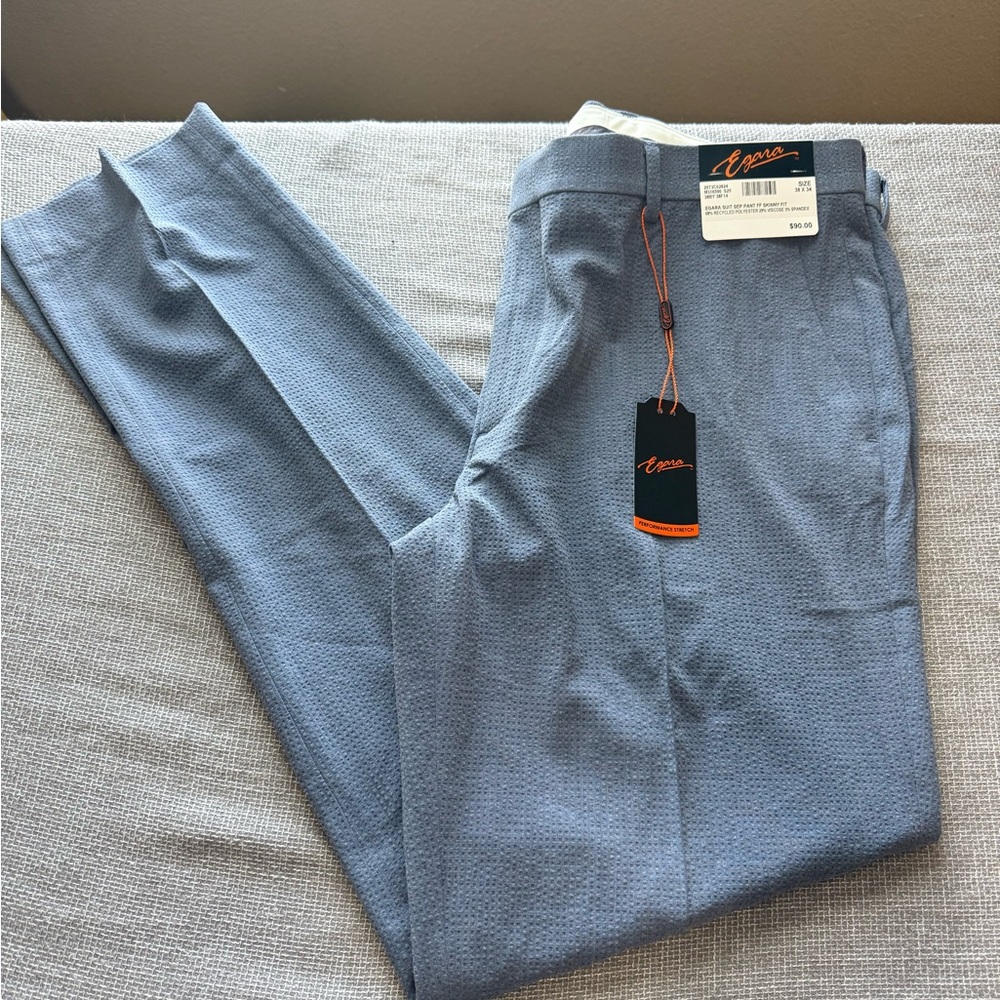 Egara Sky Blue Men's Dress Pants